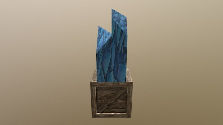 Crystal in Box 3D Model