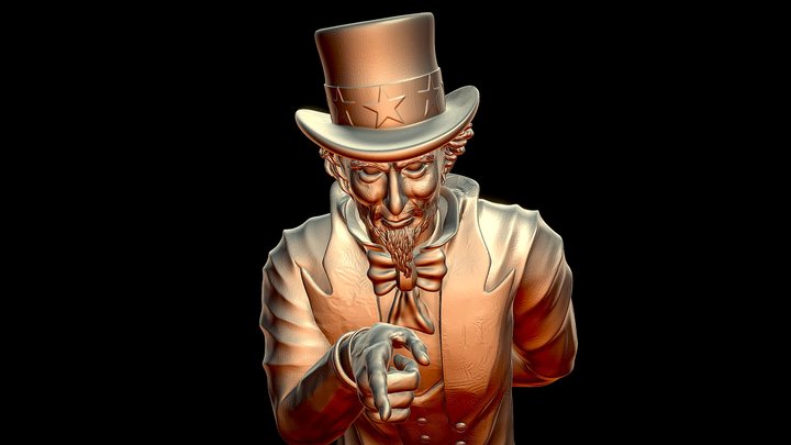 Uncle Sam 3d model 3D Model