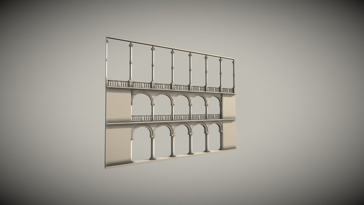 Arcaded Cloisters in the Wawel Castle, Cracow 3D Model