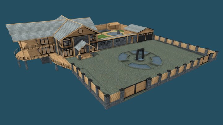 Lakeside Mansion 3D Model