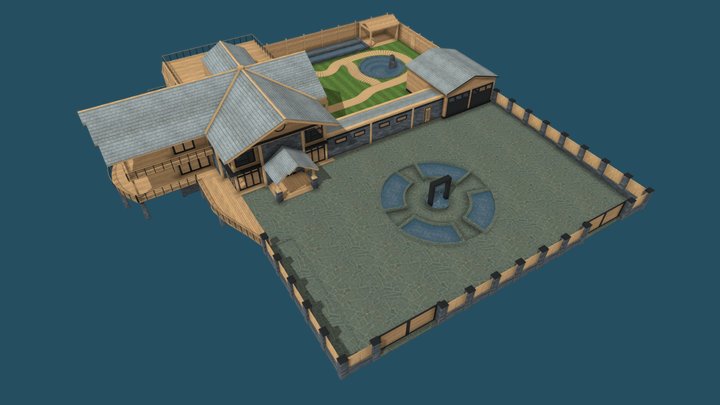 Lakeside Mansion 3D Model