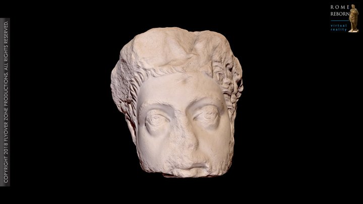 3D rendering of Aurelian (?) with oak wreath