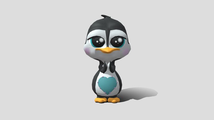 Penguin Celebrate (Version 2) 3D Model