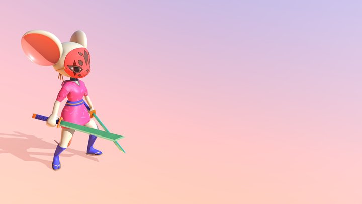 Mouse Warrior 3D Model