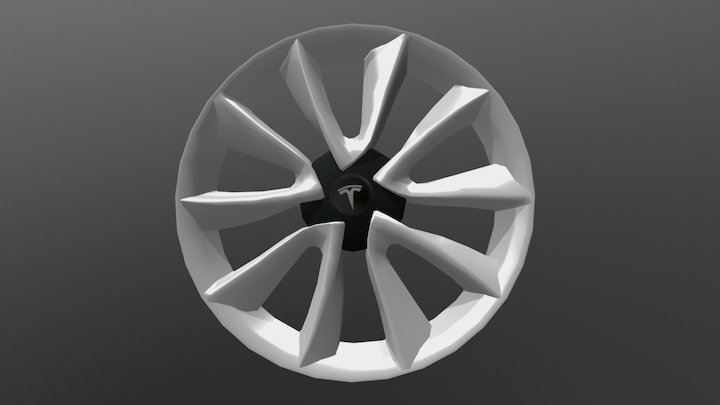Tesla Model 3 Rim Test 3D Model