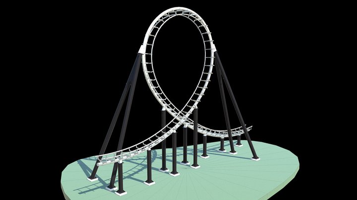 Arrow Looper Coaster 3D Model