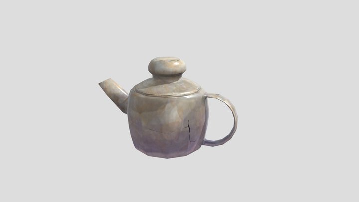 Hand Painted Teapot 3D Model