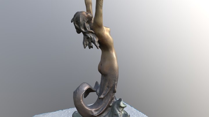 Mermaid Lamp Base v2 3D Model