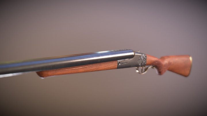 Double Barrel Shotgun 3D Model