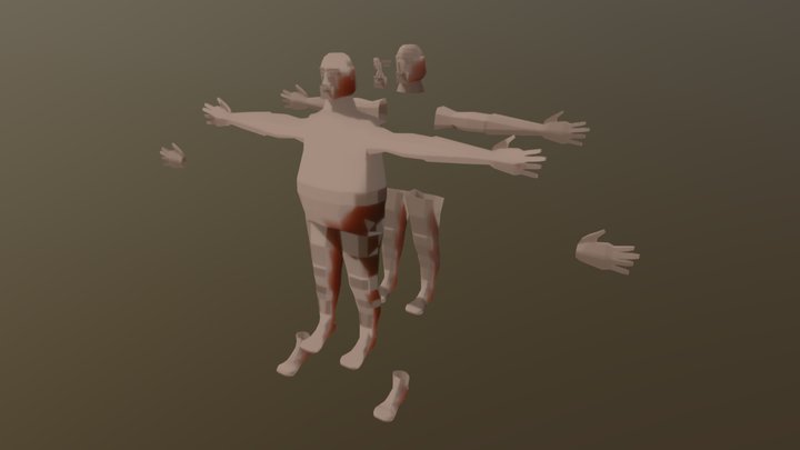 Human Man Basemesh - Fully Rigged, Low Poly 3D Model