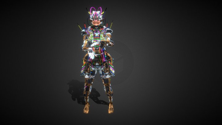 Cyborg_ Woman 3D Model