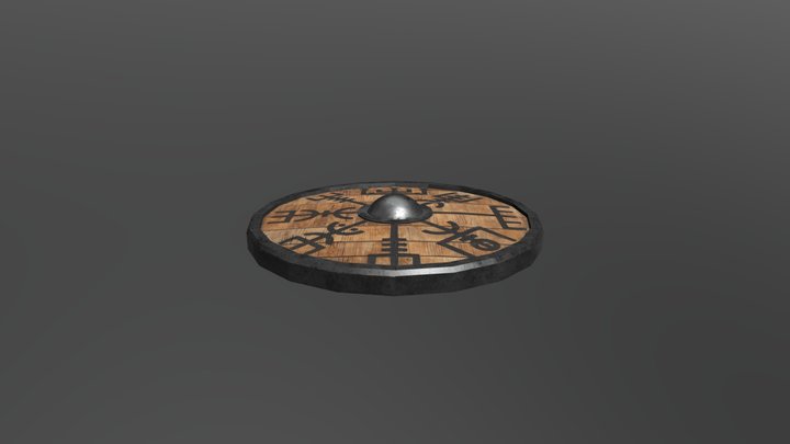 Viking shield lowpoly 3D Model