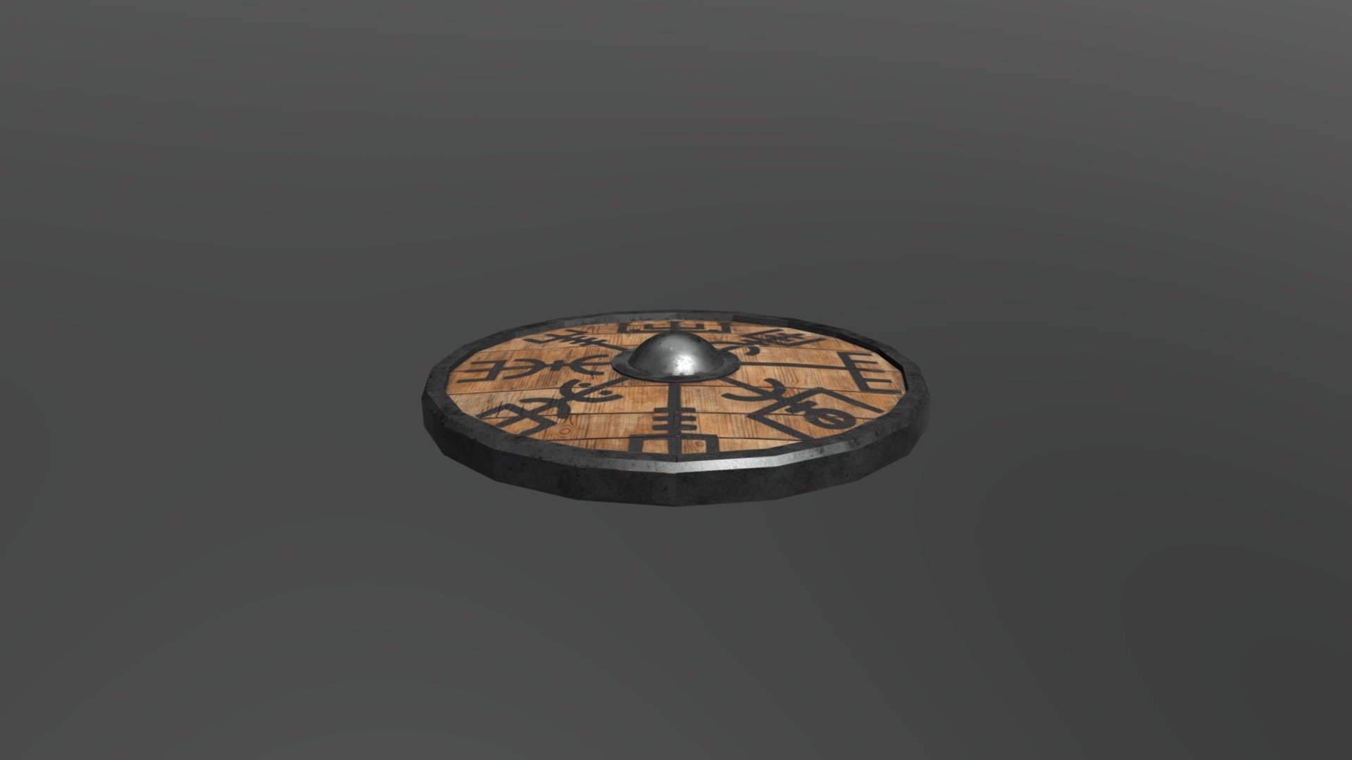 Viking shield lowpoly