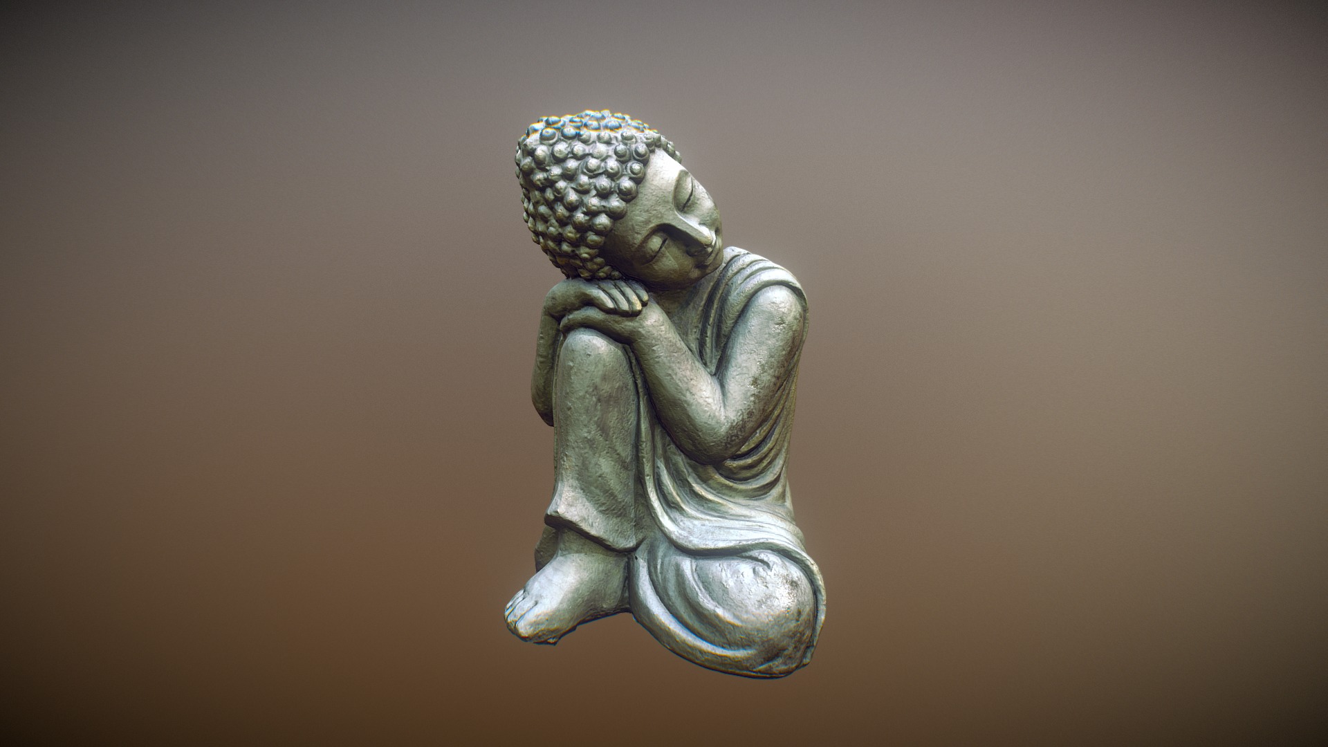 3D model Bouddha - This is a 3D model of the Bouddha. The 3D model is about a small statue of a dog.