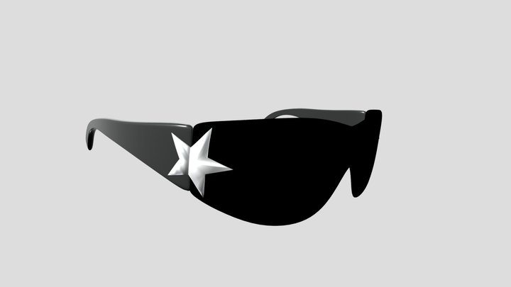 Prada vintage star Glasses 3D Model