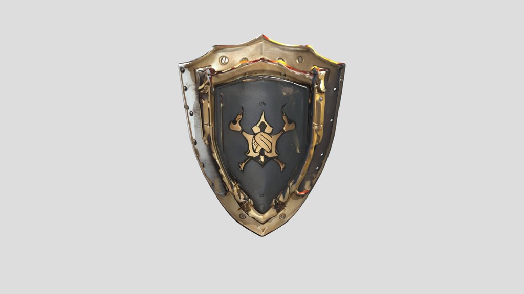 Fire Shield — 3D Model | Game Ready | PBR Textur