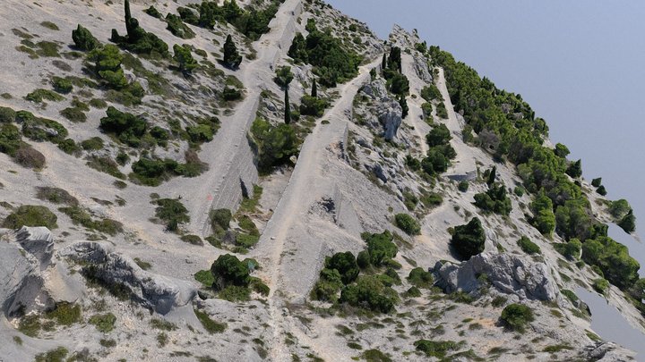 French road, Brela, Croatia 3D Model