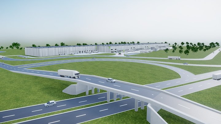 Goodman Warsaw II Logistics Centre 3D Model