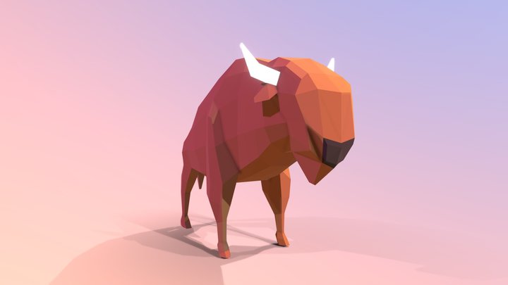 low_poly_bison 3D Model
