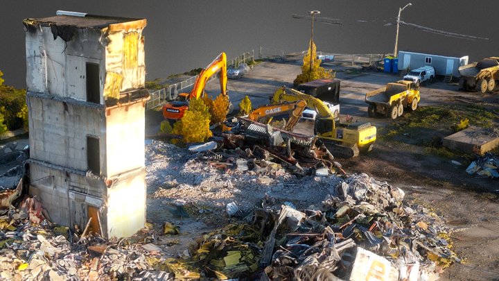 Construction Demolition Heavy Industrial Site – Modello 3D gratuito STL