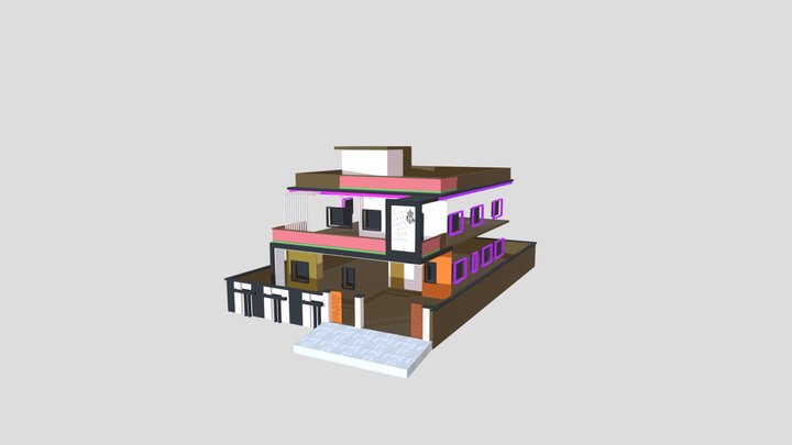 EAST ELEVATION bilding only 3D Model