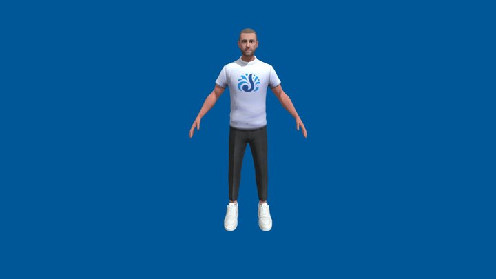 Bouncing Fight Idle - Johnny Tsunami Game Avatar 3D Model