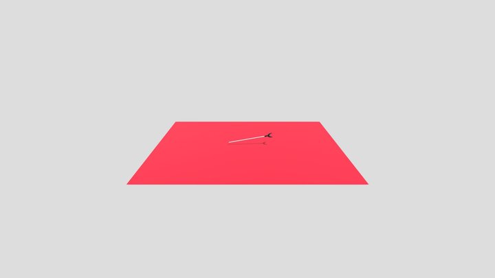 crescent shape hunting arrow basic 3D Model