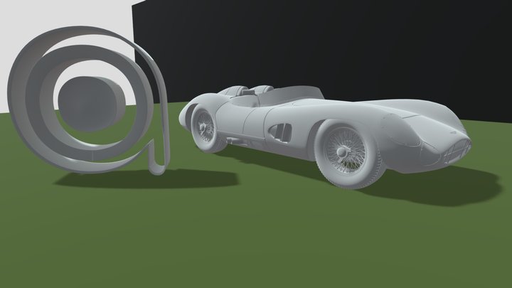 Car And Grass 3D Model