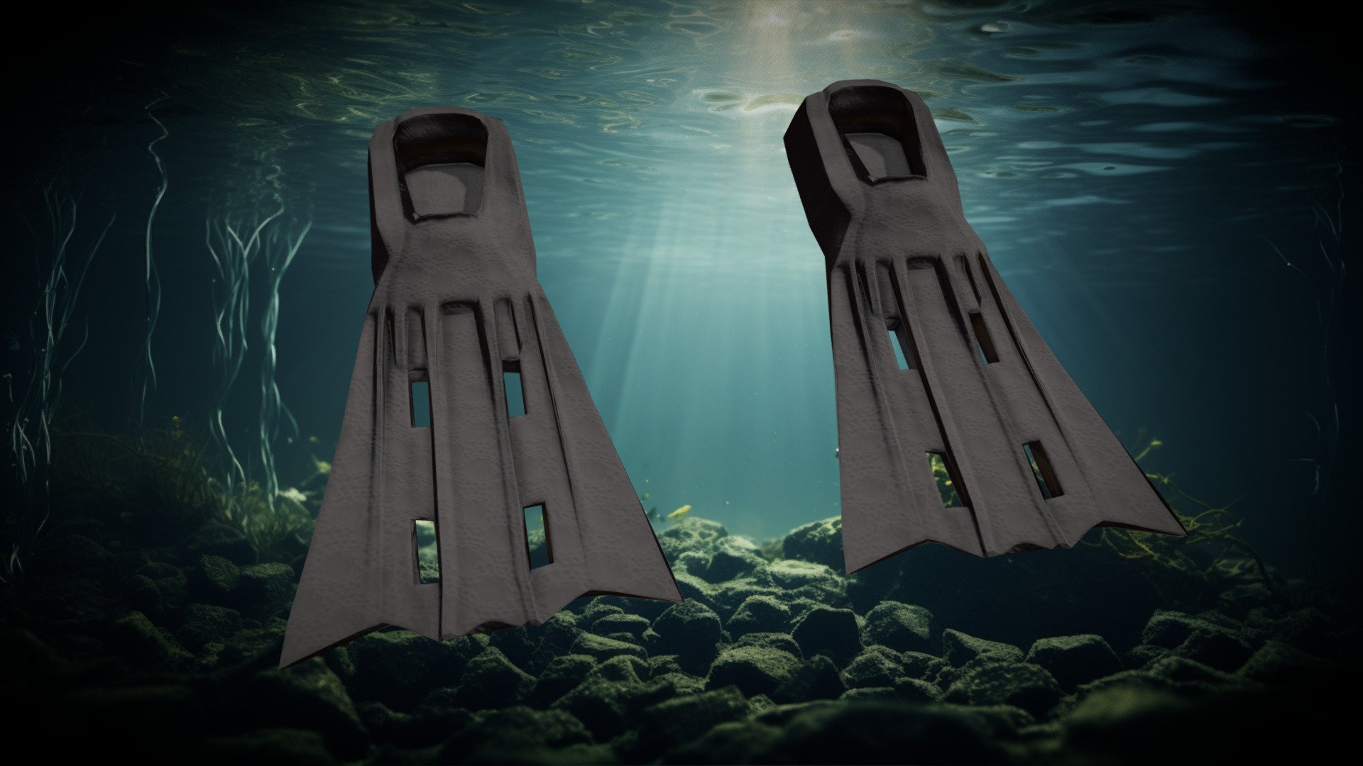 Spearfishing Carbon Fins 3d Model