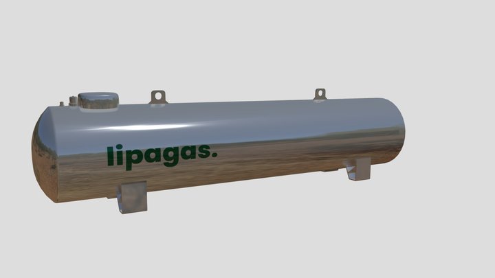 A lipagas. 2-tonne LPG storage tank 3D Model