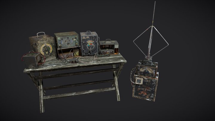 WW1 German Radio 3D Model