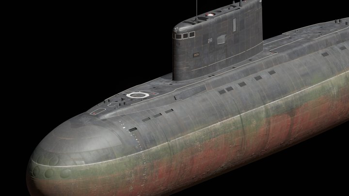 Kilo-Class Submarine 3D Model