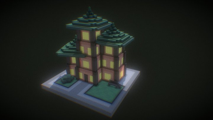 Big Japaneese House [Minecraft] 3D Model