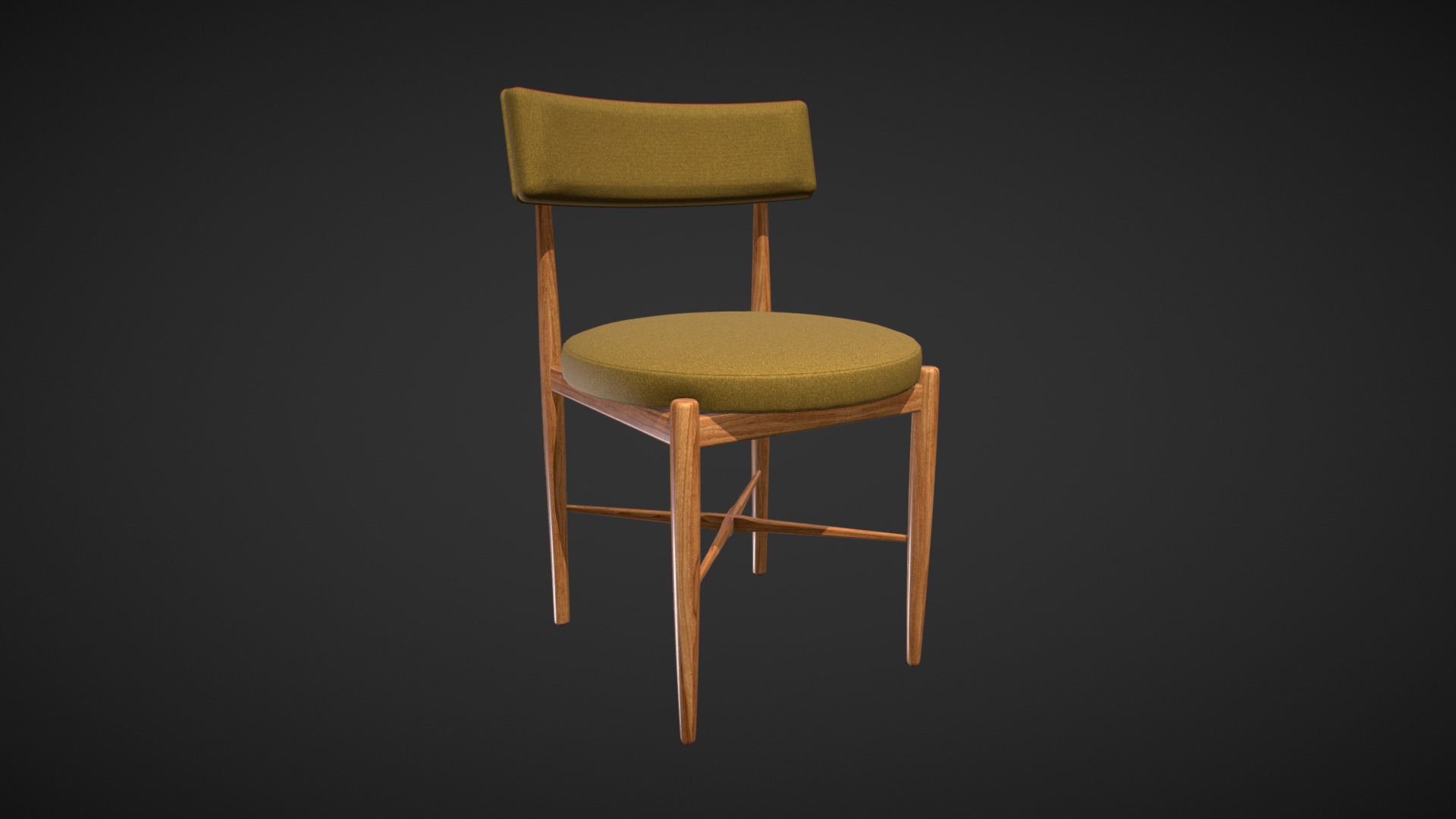 3D model Antique chair Henry-1 - This is a 3D model of the Antique chair Henry-1. The 3D model is about a chair with a cushion.