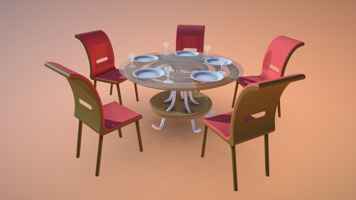 Dining Table 3D Model