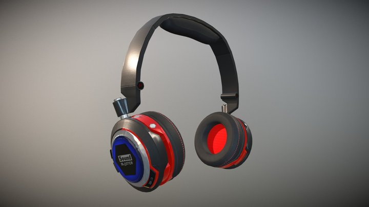 Soundblaster ZxR Headphones 3D Model