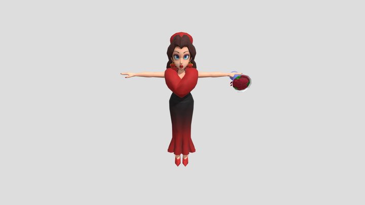 Mario Kart Tour Pauline (Rose) 3D Model
