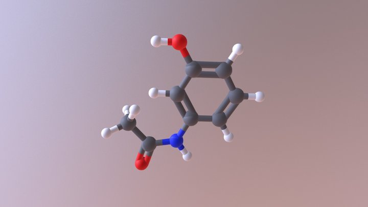 Paracétamol 3D Model