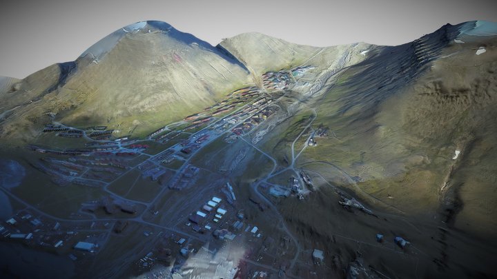 Longyearbyen, Svalbard - Drone 3D Scan – Modello 3D gratuito STL