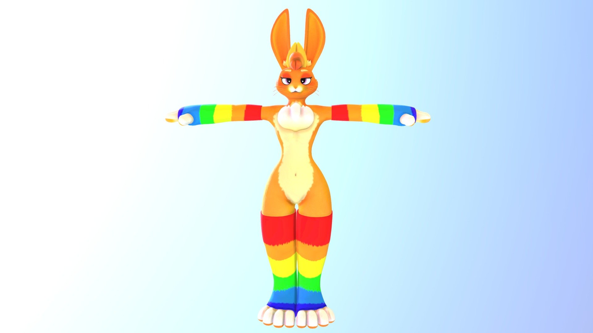 Rabbit - VRChat & VTuber Avatar - 3D model by Zab (@lixyco) [d6e84ee ...