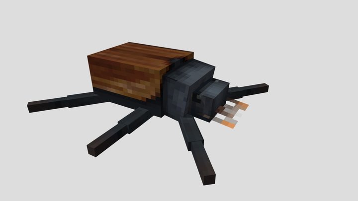 Minecraft style Beetle 3D Model