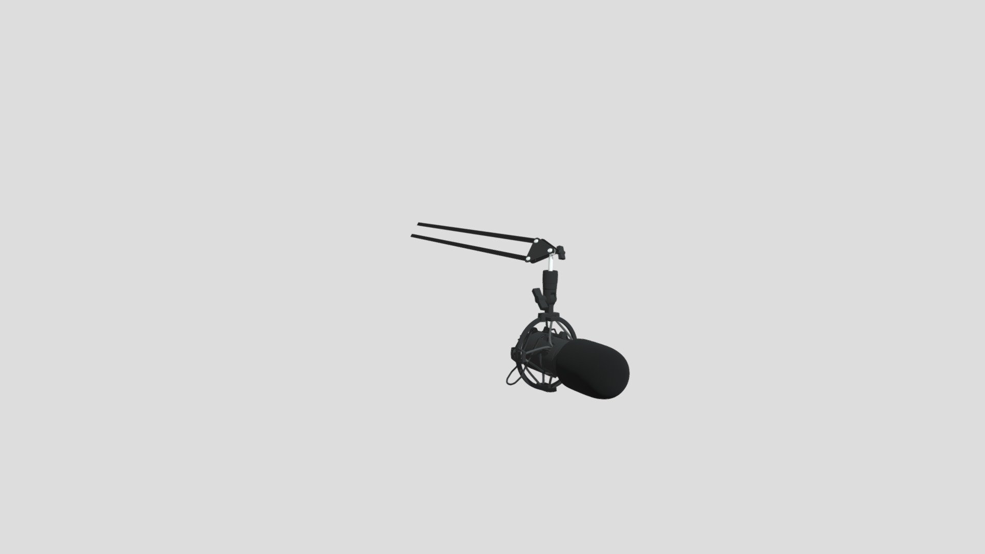 Microphone + ShockMount + WindBreaker 3D model by g3ru1a [d6e95e9] Sketchfab