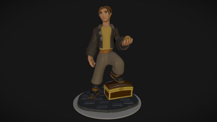 Infinitized Jim Hawkins Figurine 3D Model