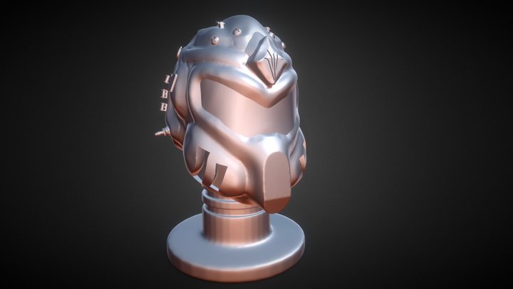 Sci-fi Soldier Helmet 3D Model