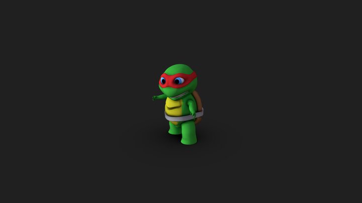 Teenaje Mutant Ninja Turtle. chibi 3D Model