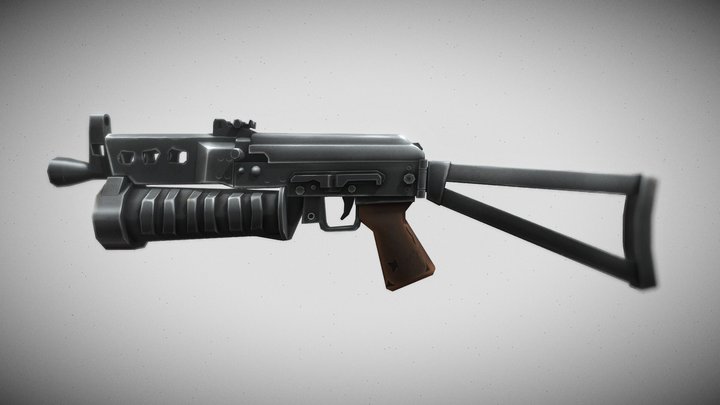 Bizon — a weapon in a Roblox shooter. 3D Model