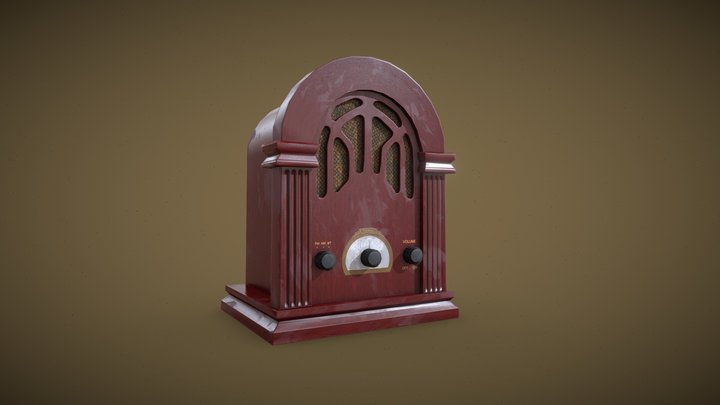 [Student Work] Vintage Radio 3D Model