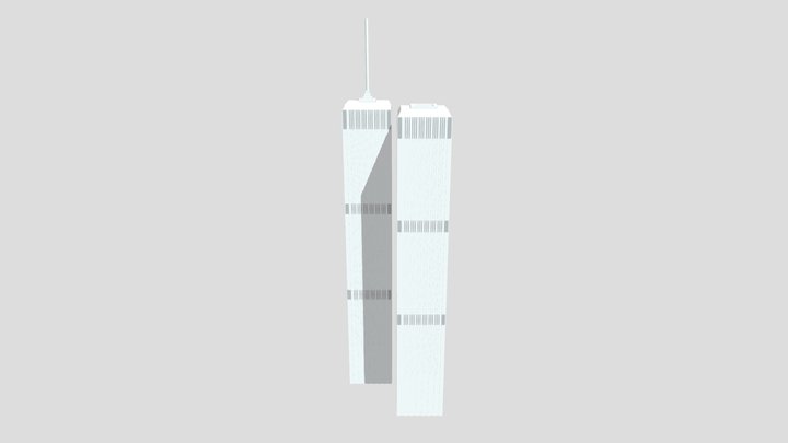 Left and Right Twin Towers by Leonardo Zarzuela 3D Model