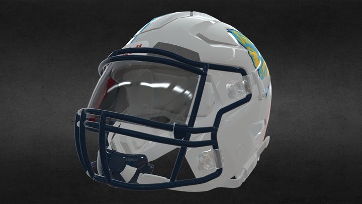 Putnam City West Patriots Football Helmet 3D Model