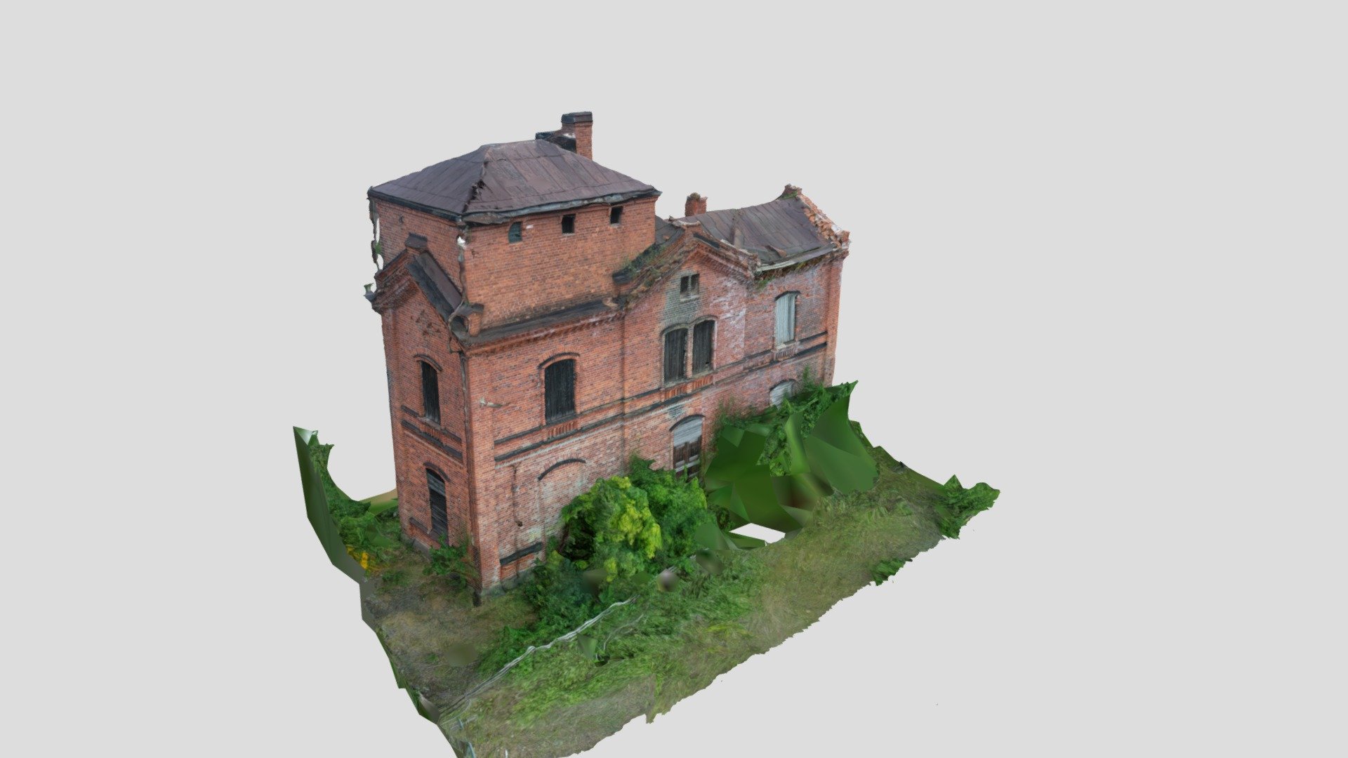Kaipiainen railway locomotive shed - Download Free 3D model by ...